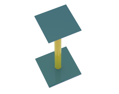 Renkli geometrik şekillerin 3 boyutlu çizimi