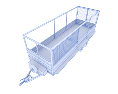 Siyah arka planda izole edilmiş 3 boyutlu bir yatak.