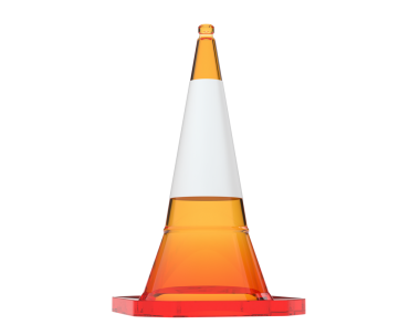 Trafik koni simgesi. Trafik koni vektör simgesi web karikatür çizimi