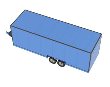 mavi dağıtım minibüsü simgesi, düz stil