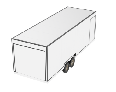 Beyaz bir kamyonun vektör çizimi