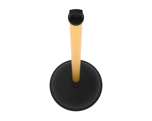 Siyah tahta kaşık beyaz arkaplanda izole edilmiş.