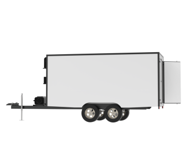 Beyaz arka planda 3 boyutlu bir kamyon. 3d illüstrasyon.