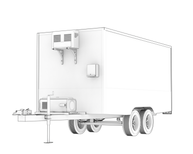 karavan için modern römork.