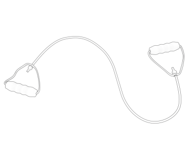 Siyah arkaplanda izole edilmiş ip