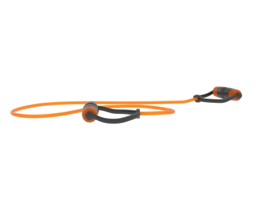 Beyaz arka planda turuncu kulaklıkların 3 boyutlu görüntüsü