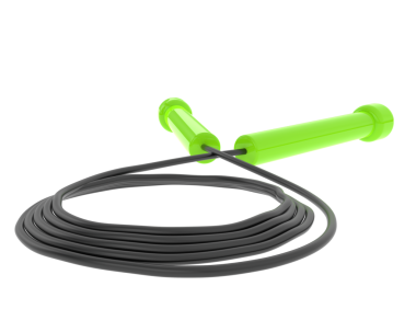 3 boyutlu yeşil kablo görüntüsü izole edildi