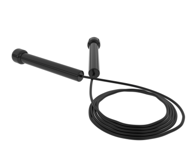 Modern ve atlama halatının vektör çizimi. Ağ için halat ve egzersiz aletlerinin grafiği.