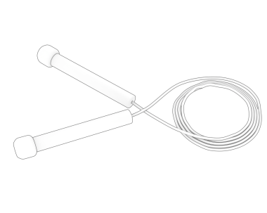 Siyah bir zemin üzerine beyaz ip