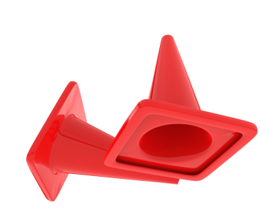 Beyaz zemin üzerinde kırmızı düzlemin 3d görüntülemesi