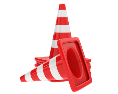 Yol trafik konisi izole edildi