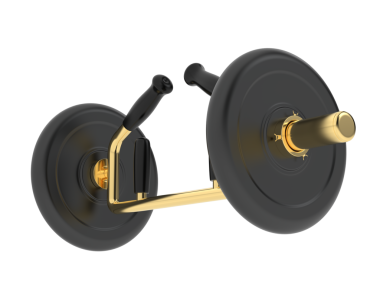 Araba tekerleği beyaz arka planda izole edilmiş. 3d illüstrasyon