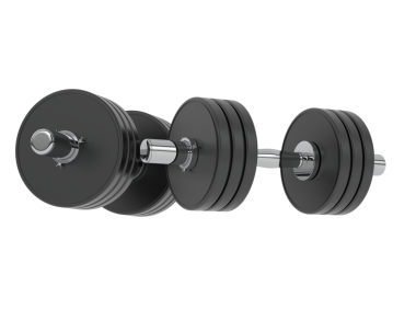 Beyaz arka plan üzerinde izole halter