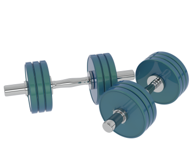 Ağırlıkları beyaz arkaplanda izole edilmiş halterler