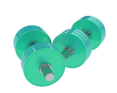 Beyaz arkaplanda yeşil plastik balonlar