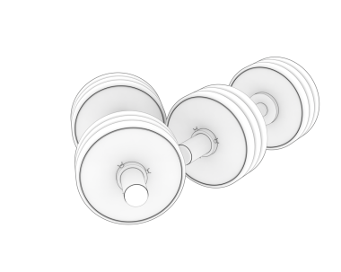 Boş beyaz plastik kutuların 3 boyutlu görüntüsü