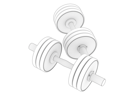 Halterli halter beyaz arkaplanda izole edildi