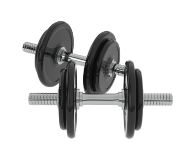 beyaz arkaplanda halter