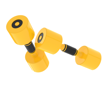 Beyaz arka planda siyah ipli sarı çan