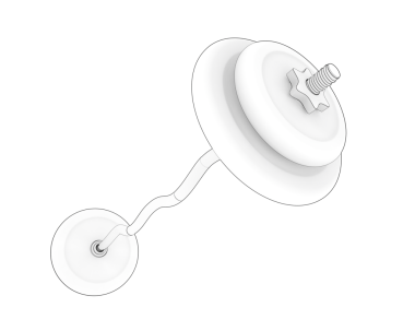 Beyaz bir çanın 3 boyutlu görüntüsü