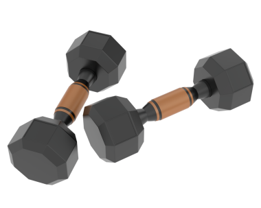 Dambıl ve zincir. Spor aletleri. vektör illüstrasyonu.