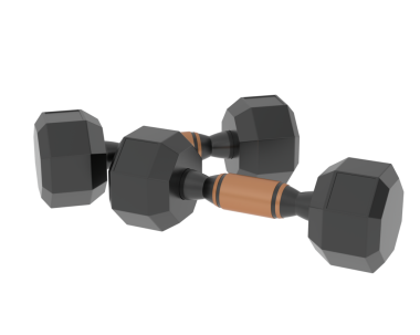 Dambılın 3 boyutlu görüntüsü beyaza izole edildi.