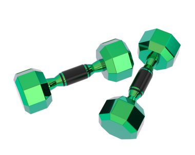 Yeşil çan spor aletleri