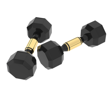 siyah ve beyaz halterler. 3d oluşturma.