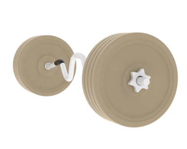 Tekerlekli izole araba lastiği. 3 boyutlu resimleme.