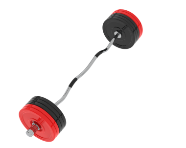 beyaz zemin üzerine kırmızı halter