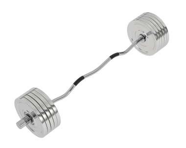 3 boyutlu metalik halterler.