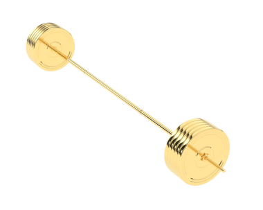 Beyaz arka planda izole edilmiş boş bir tahta oyuncağın yakın plan çekimi.