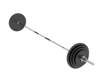 Siyah ve beyaz halterler. 3 boyutlu resimleme