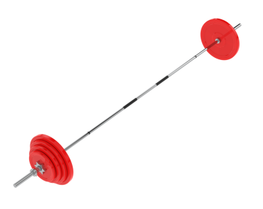 Beyaz zemin üzerinde kırmızı ve beyaz bir spor çanının 3 boyutlu canlandırması