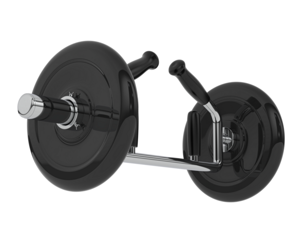 Beyaz arkaplanda siyah halter izole edildi