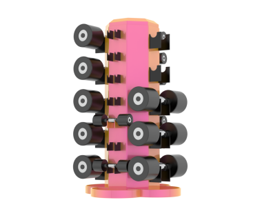 Pembe ve siyah rengin 3 boyutlu görüntüsü