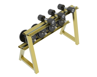 Beyaz arka planda izole edilmiş ağır bir halterin 3 boyutlu görüntüsü