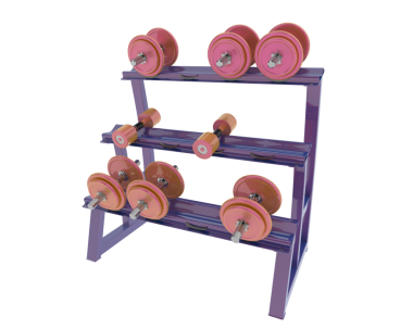 Beyaz arkaplan üzerinde izole edilmiş bir fitness makinesinin 3 boyutlu görüntüsü