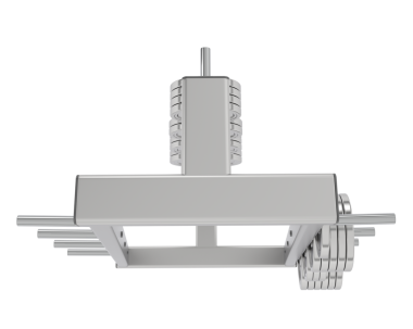 Beyaz arka planda izole edilmiş 3 boyutlu metal bir boru.