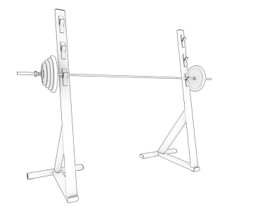 beyaz zemin üzerinde halter