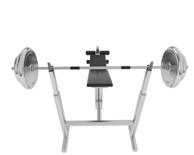 Beyaz arka planda izole edilmiş spor makinesi. 3d illüstrasyon