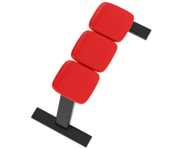 beyaz arka planda modern kırmızı sandalye