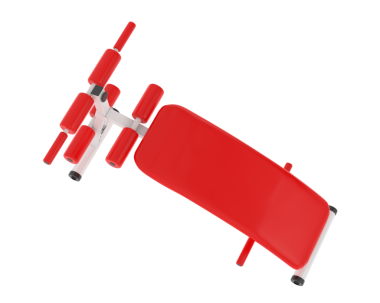 beyaz zemin üzerinde modern kırmızı plastik silindir