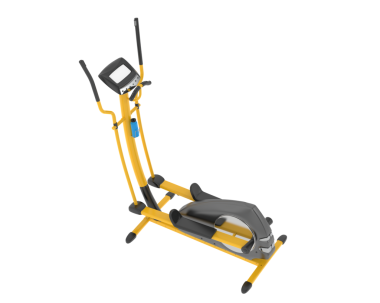 Beyaz arka planda bir spor makinesinin 3 boyutlu canlandırması