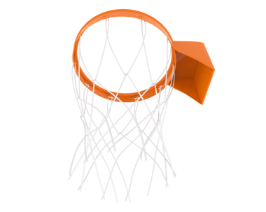 Basketbol topu beyaz arka planda izole edilmiş. 3 boyutlu resimleme