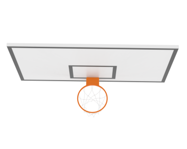 Basketbol potasının gerçekçi 3 boyutlu görüntüsü