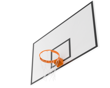 Boş alanı olan basketbol potası