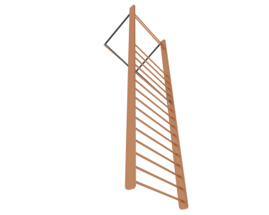 Gölgeli tahta merdiven