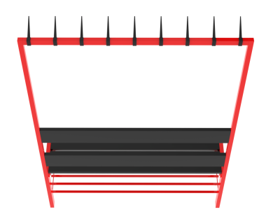 Metal yapı beyaz arkaplanda izole edildi