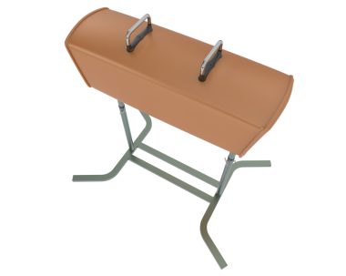 Saplı metal bir zincir.